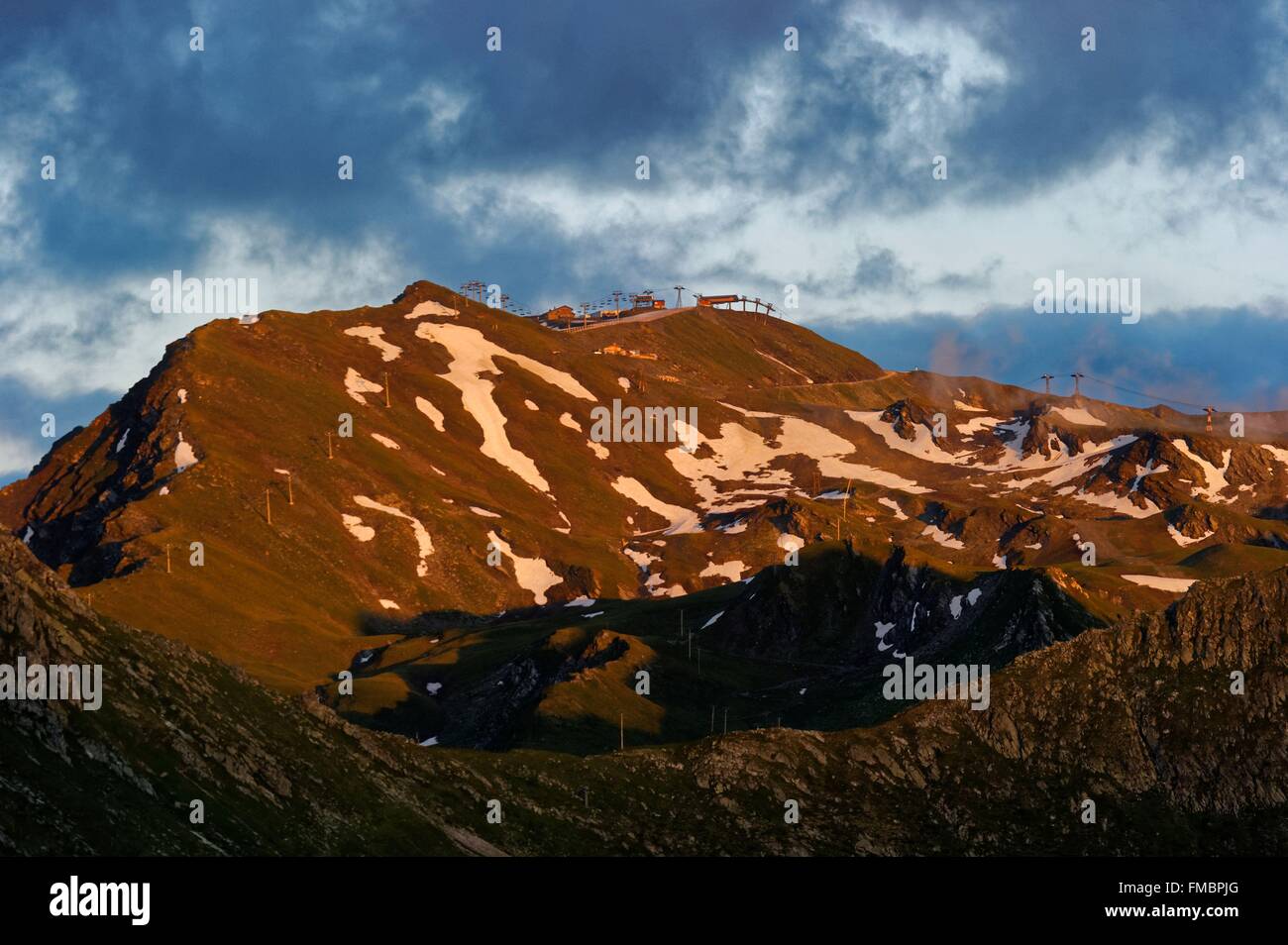 Francia, Savoie, Vanoise, La Plagne, la Roche de Mio (2700m) Foto Stock