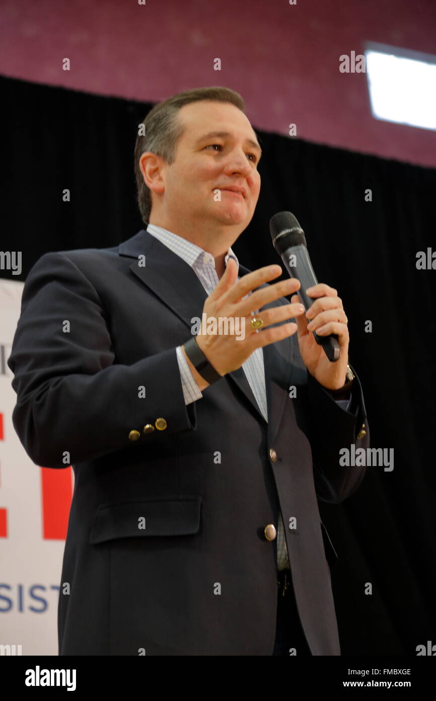 Noi il senatore Ted Cruz campagne in Las Vegas prima repubblicano Caucus Nevada Foto Stock