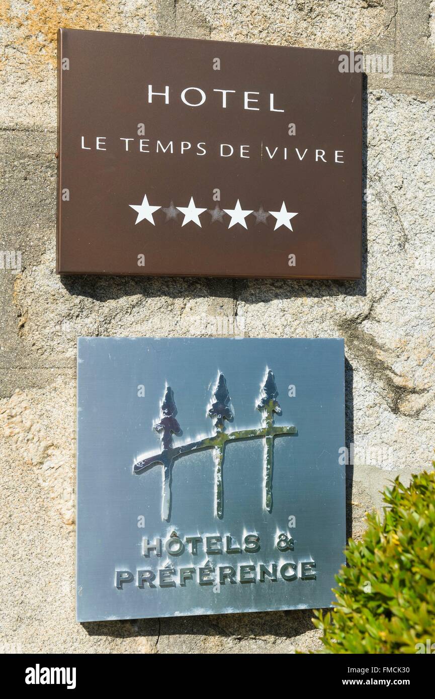 Francia, Finisterre, Iroise Mare, Roscoff, 4 stelle Albergo Le Temps de Vivre Foto Stock