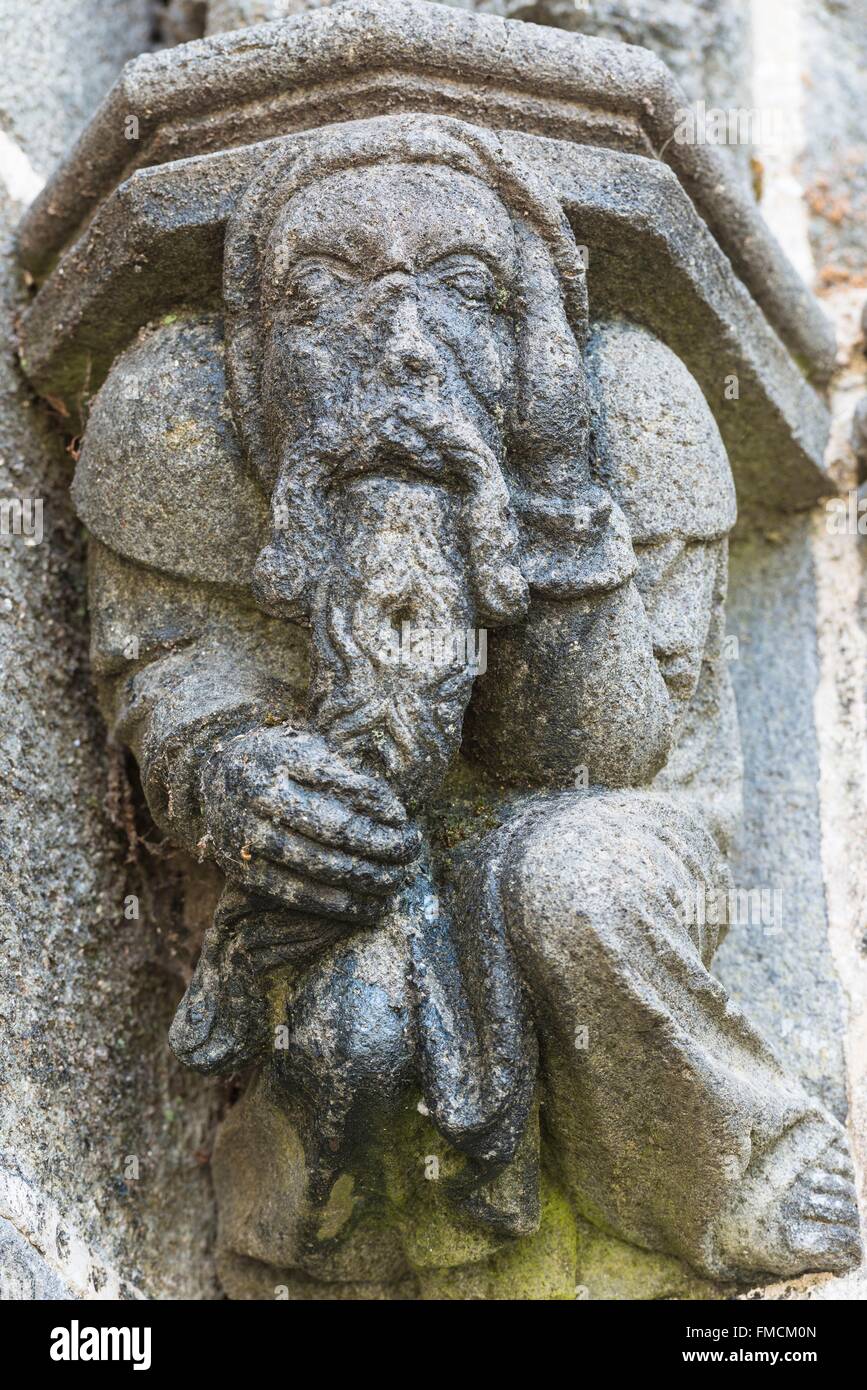 Francia, Finisterre, Le Folgoet, Notre Dame du Folgoet Basilica (secoli XIV e XV) Foto Stock