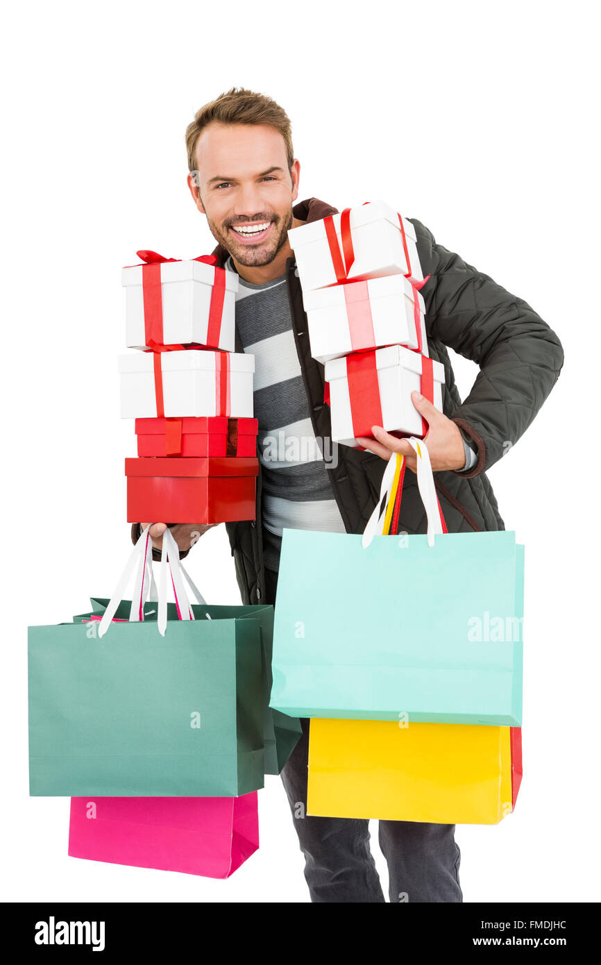 Giovane Azienda doni e borse per lo shopping Foto Stock