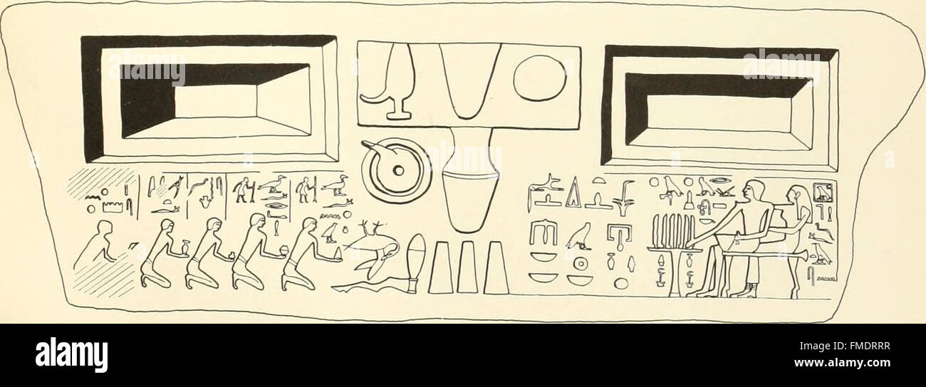 Testi geroglifico egiziano di stele, etc (1911) Foto Stock