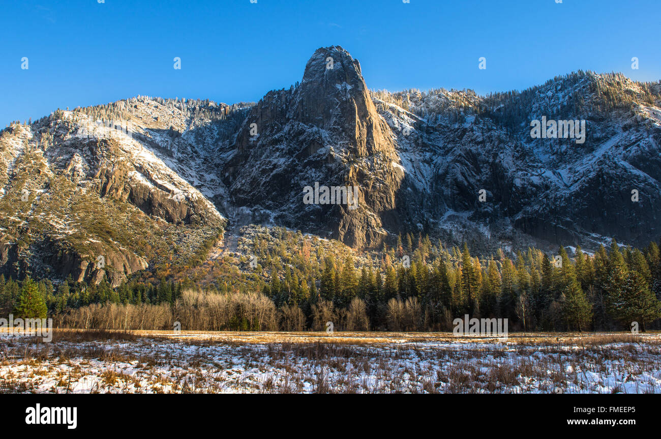 Bella collina in inverno, il Parco Nazionale di Yosemite Foto Stock