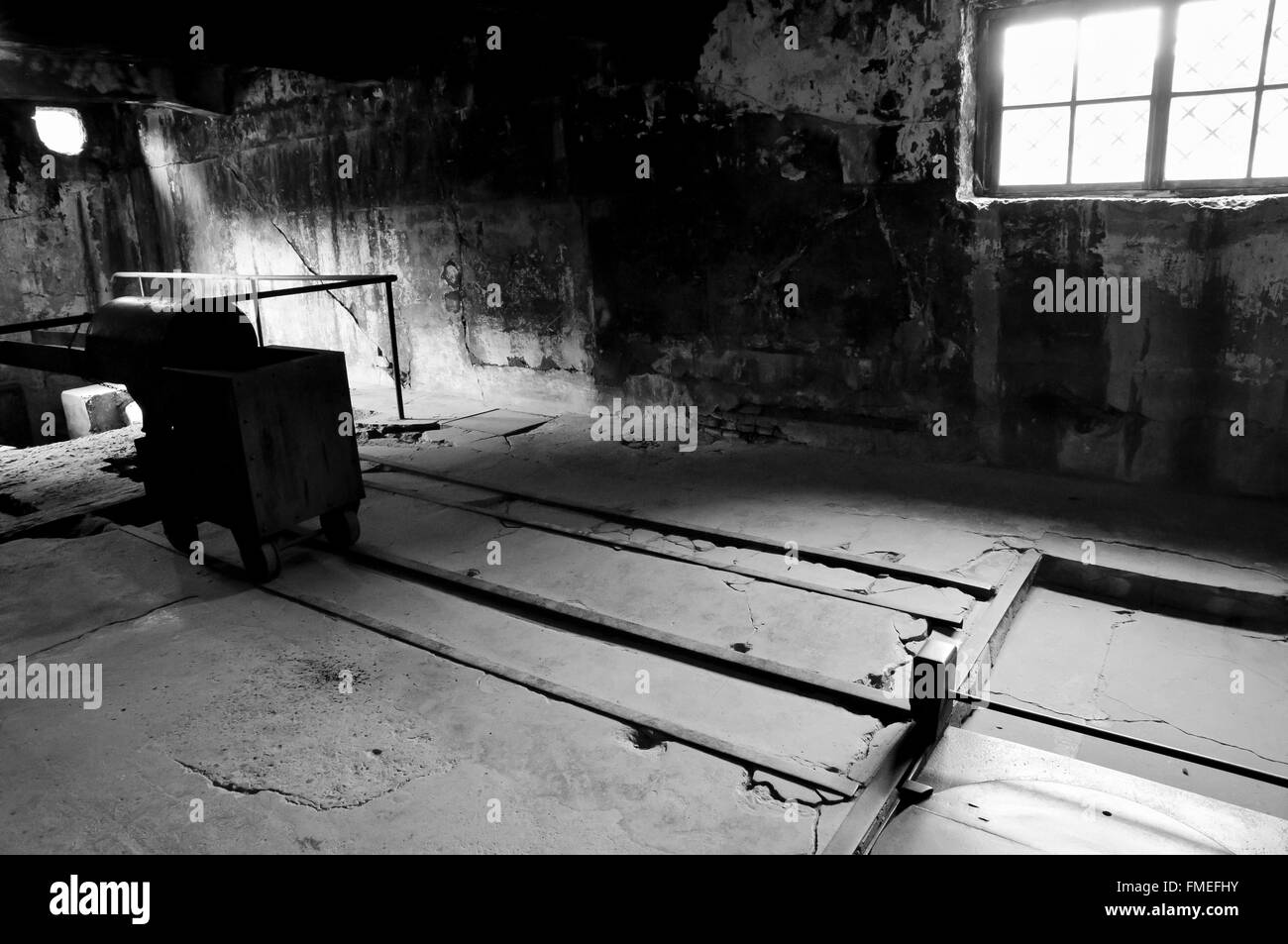Vecchia camera di cremazione - Auschwitz Foto Stock