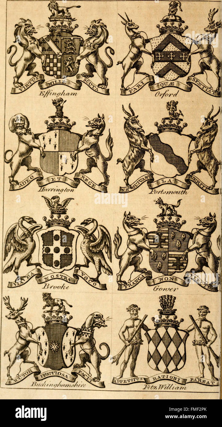 La completa peerage Inglese- o, un albero genealogico e cenni storici dei coetanei e peeresses di questo reame, per l'anno 1775, compreso (1775) Foto Stock