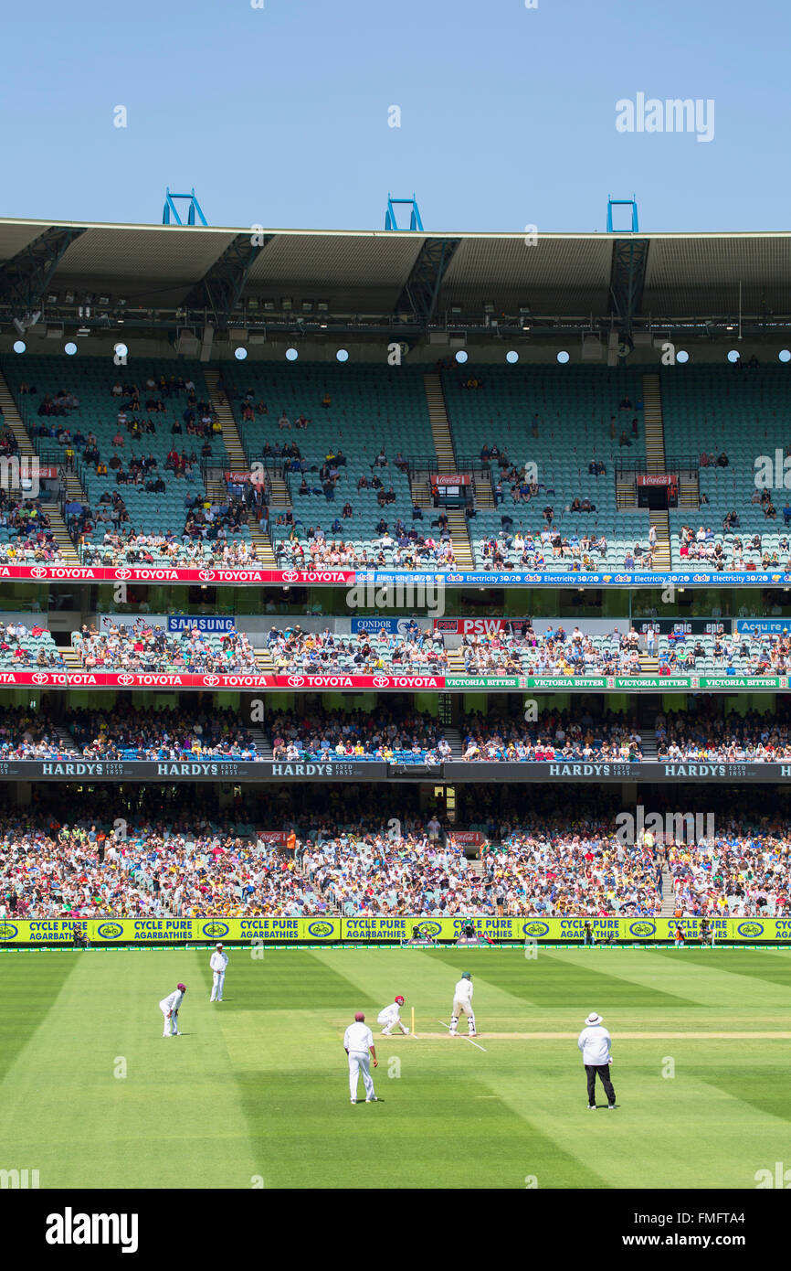Partita di cricket a Melbourne Cricket Ground (MCG), Melbourne, Victoria, Australia Foto Stock