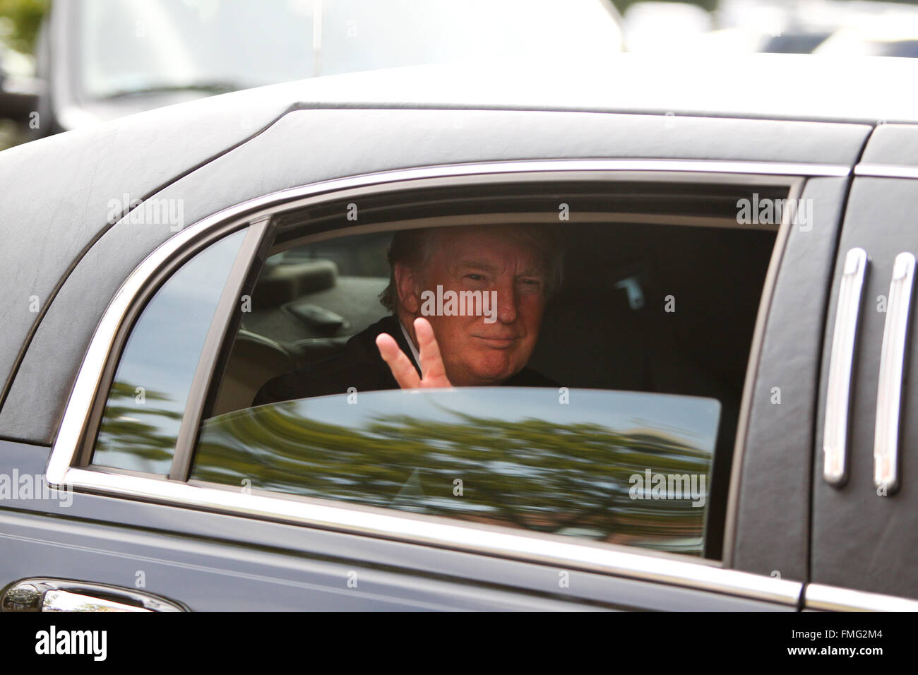 Donald Trump assiste 2011 US Open cerimonie presso l'USTA Billie Jean King National Tennis Center il 29 agosto 2011. Foto Stock