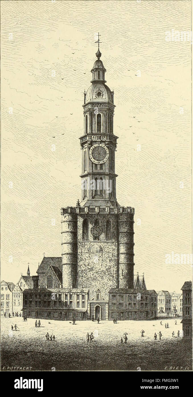 "Bruxelles à travers les âges" (Bruxelles attraverso il Medioevo, 1884) offre una panoramica storica di Bruxelles, raffigurante il suo sviluppo, l'architettura e gli eventi chiave nel corso dei secoli. Foto Stock