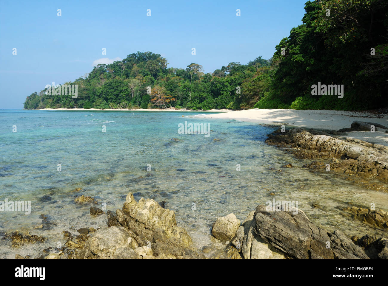 Radha nagar beach,havelock island,Isole Andaman,l'india Foto Stock