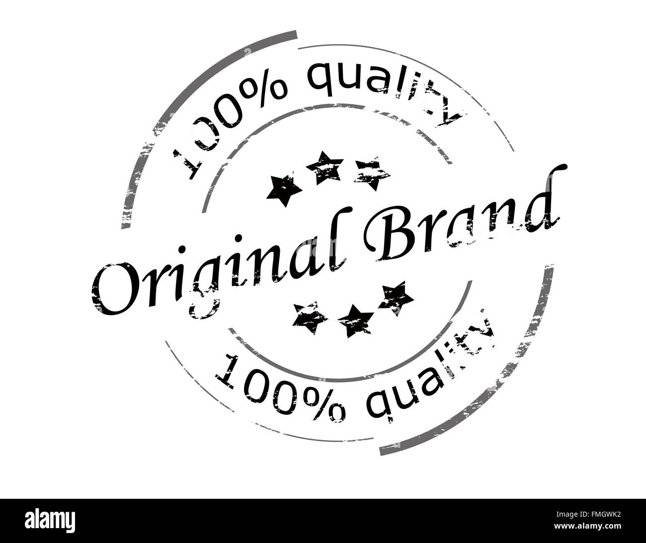 Timbro di gomma con il testo originale all'interno del marchio, illustrazione vettoriale Foto Stock