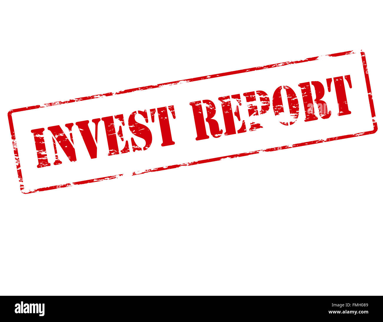 Timbro di gomma con testo investire all'interno di report, illustrazione vettoriale Foto Stock