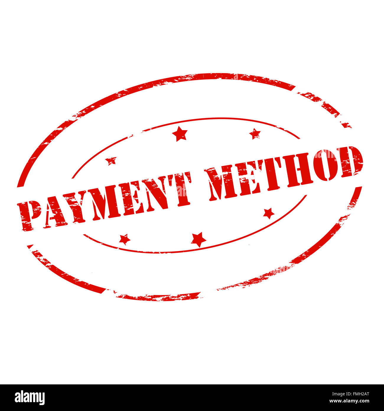 Timbro di gomma con testo metodo di pagamento interno, illustrazione vettoriale Foto Stock