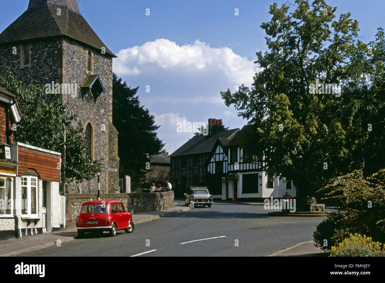 Downe village, Kent, Inghilterra, 1971 Foto Stock