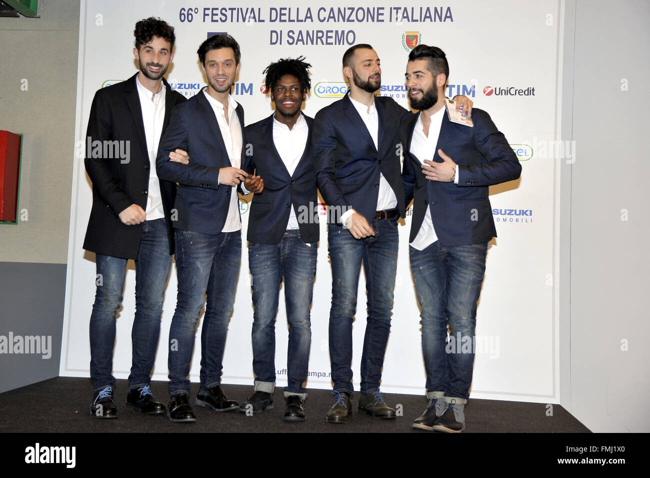 Cari Jack assiste un photocall a 66. Festival di Sanremo con: Cari Jack dove: Sanremo, Italia Quando: 10 Feb 2016 Credit: IPA/WENN.com * * disponibile solo per la pubblicazione in UK, USA, Germania, Austria, Svizzera** Foto Stock