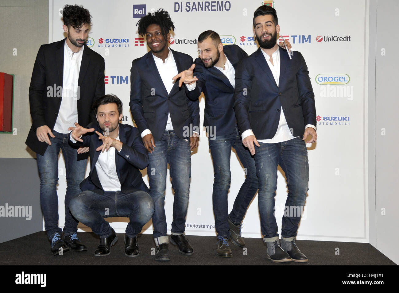 Cari Jack assiste un photocall a 66. Festival di Sanremo con: Cari Jack dove: Sanremo, Italia Quando: 10 Feb 2016 Credit: IPA/WENN.com * * disponibile solo per la pubblicazione in UK, USA, Germania, Austria, Svizzera** Foto Stock