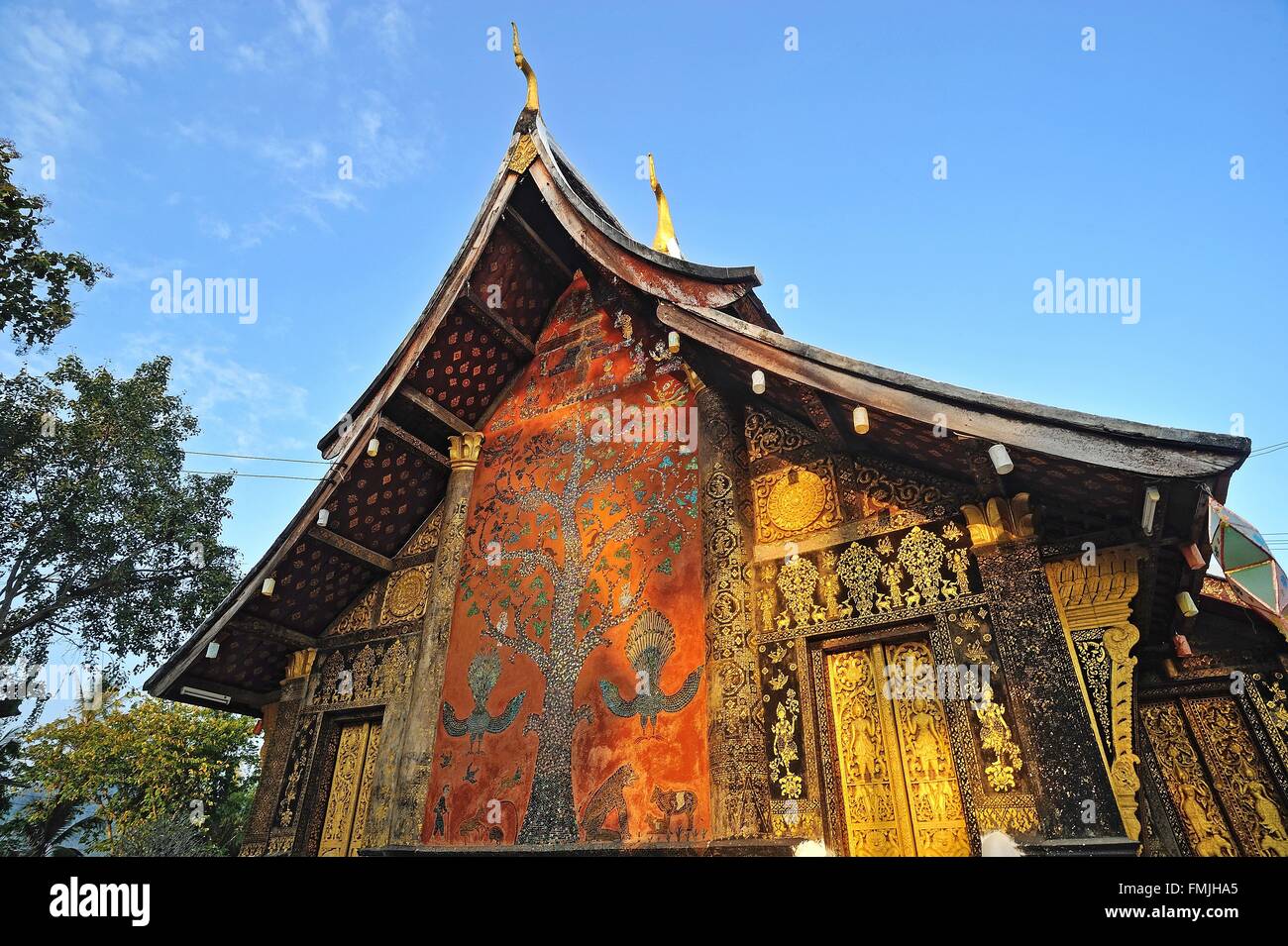 Tempio di Luang Prabang Royal Palace Museum, Laos Foto Stock