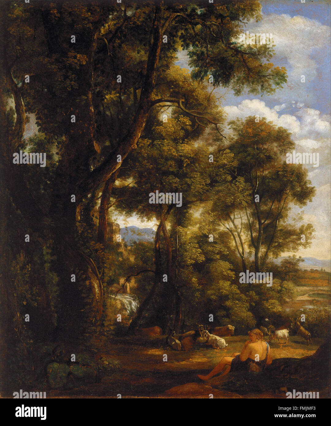 John Constable - Paesaggio con capraio e capre Foto Stock