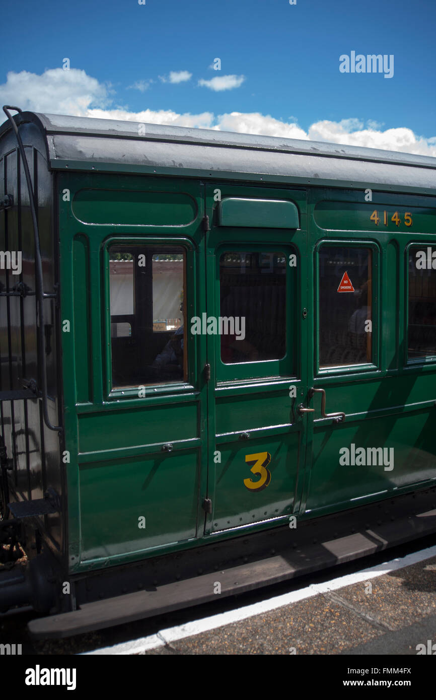 Treno Vintage Isola di White Railway Foto Stock