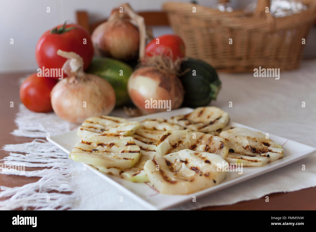 Zucchine Grigliate Foto Stock