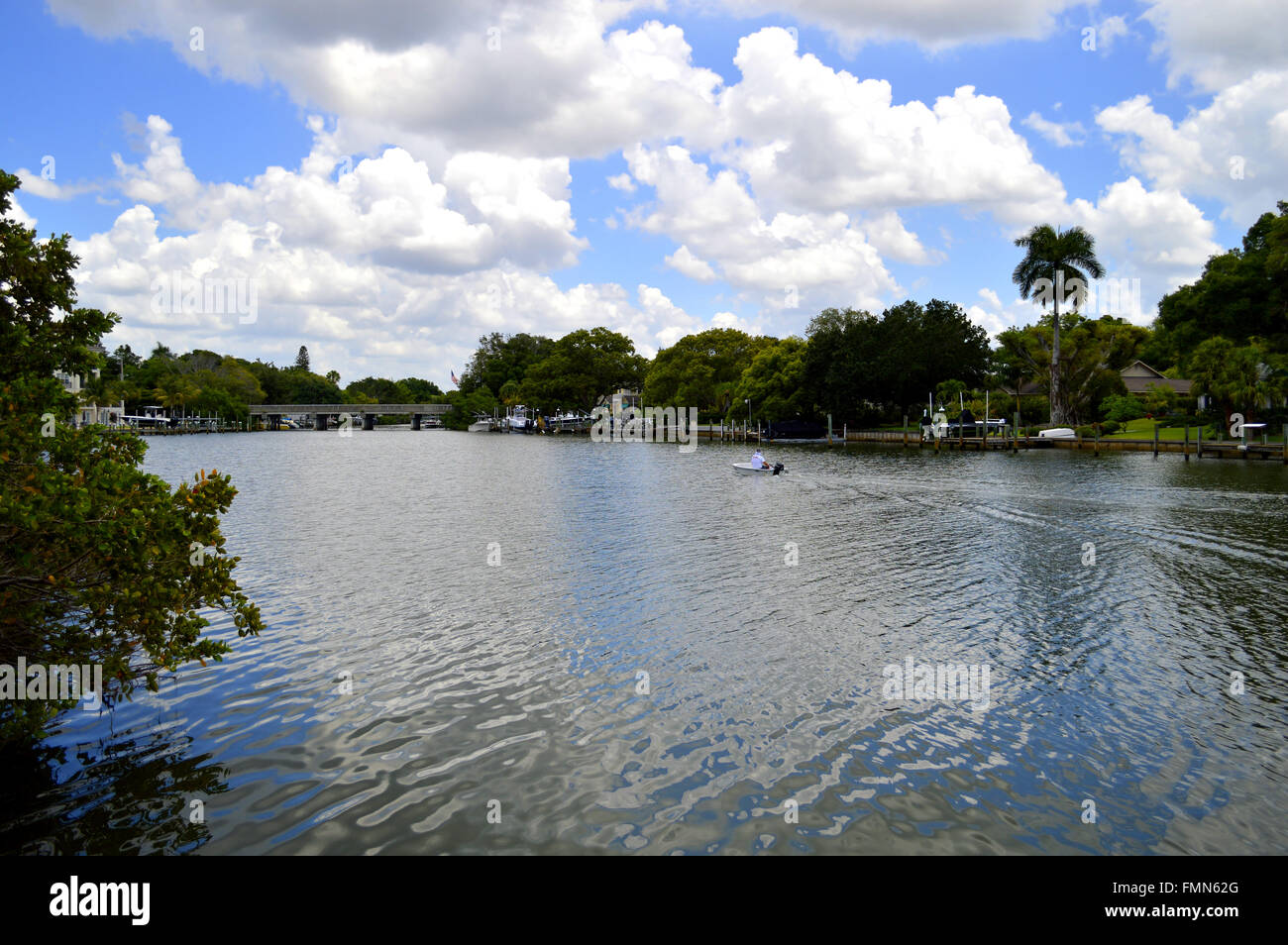 Hudson Bayou di Sarasota in Florida Foto Stock