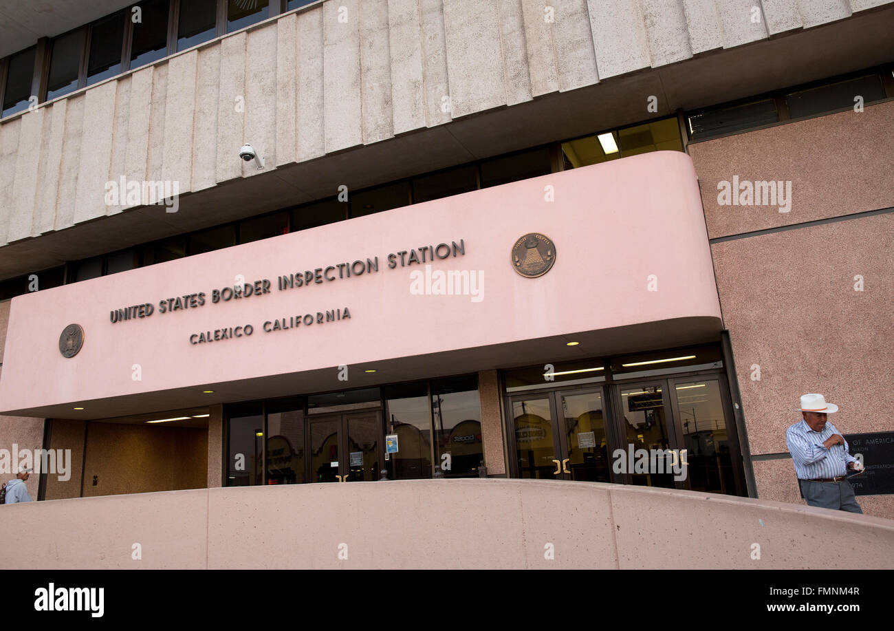 Noi Messico frontiera stazione di controllo, Calexico, CALIFORNIA, STATI UNITI D'AMERICA Foto Stock