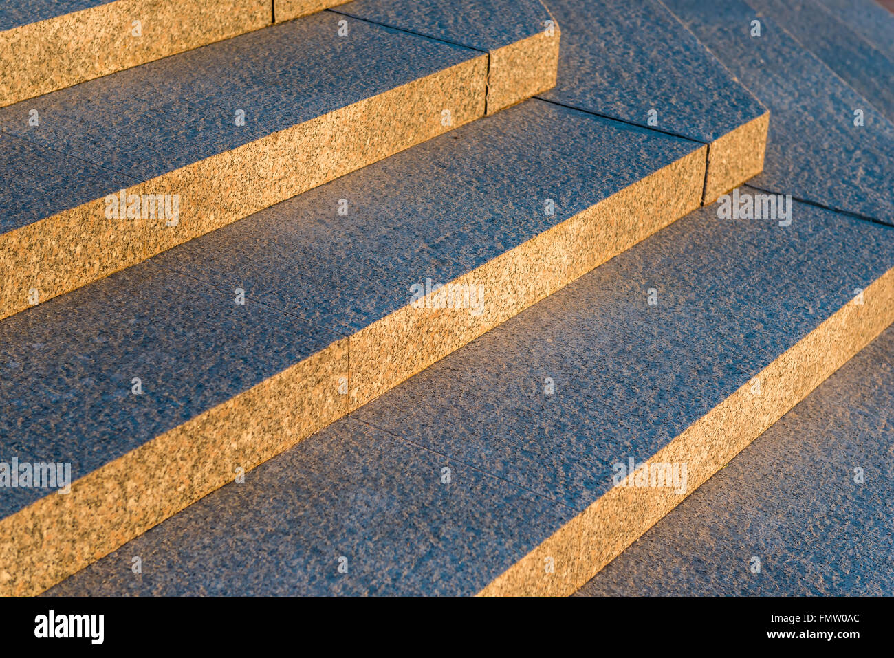 Il granito grigio scale in una città closeup Foto Stock