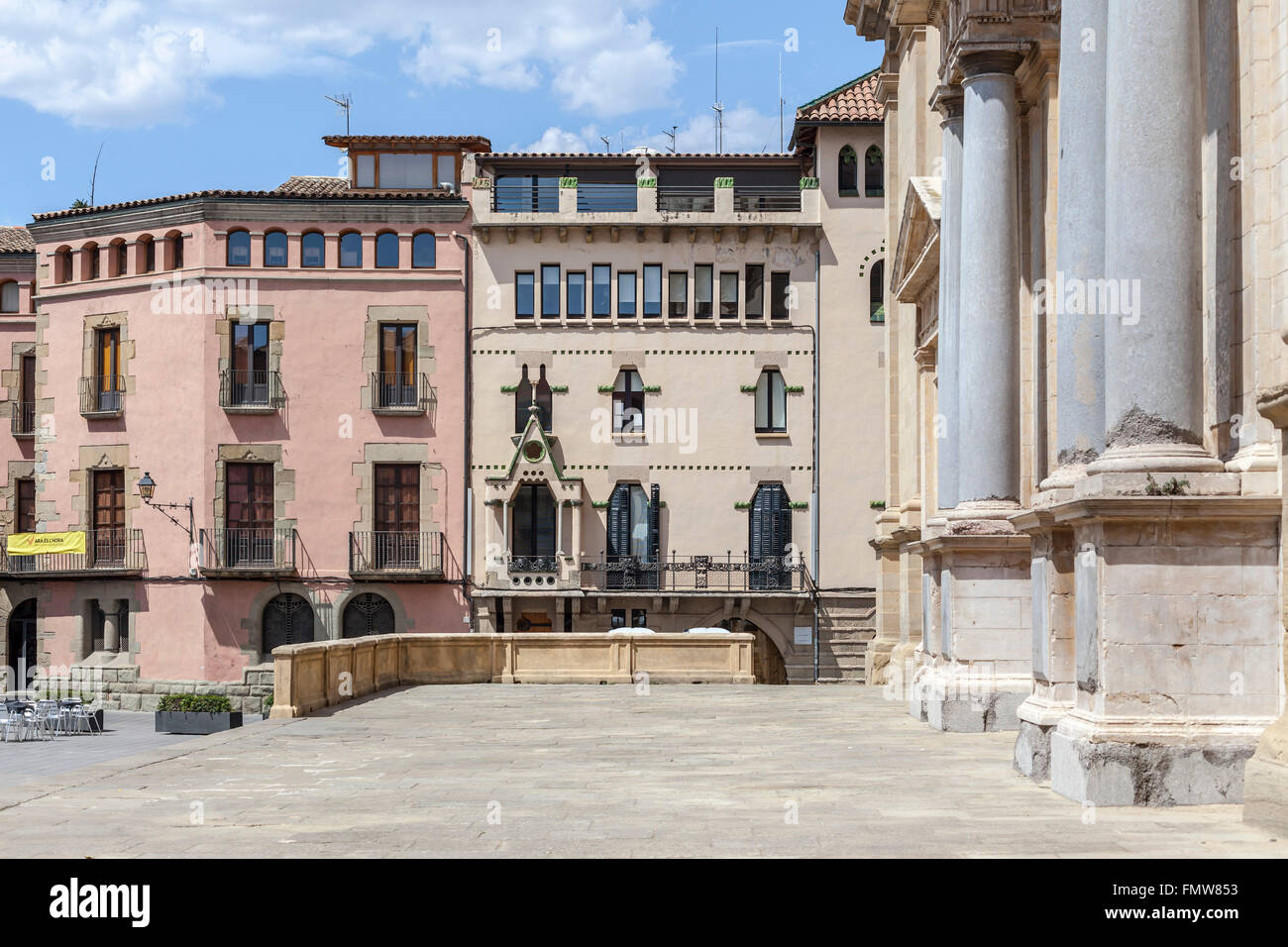 Edifici e cattedrale,Vic,Catalogna,Spagna. Foto Stock