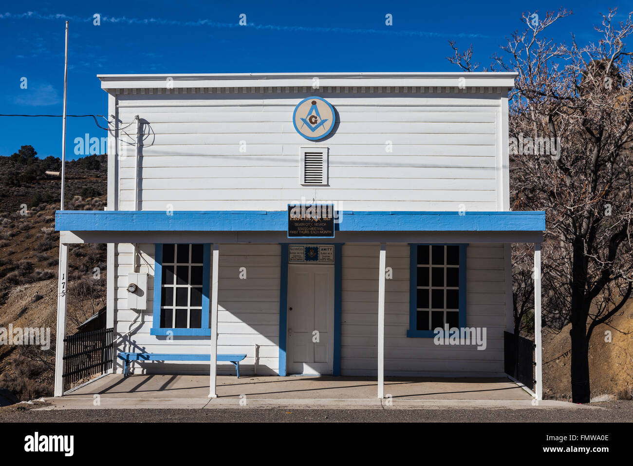 Massone's Lodge in Silver City, Nevada, STATI UNITI D'AMERICA Foto Stock