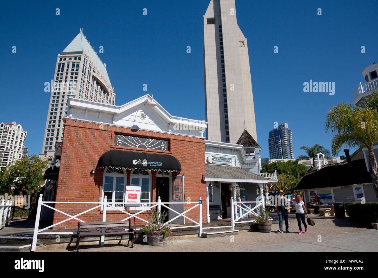 Il Seaport Village, San Diego California USA Foto Stock