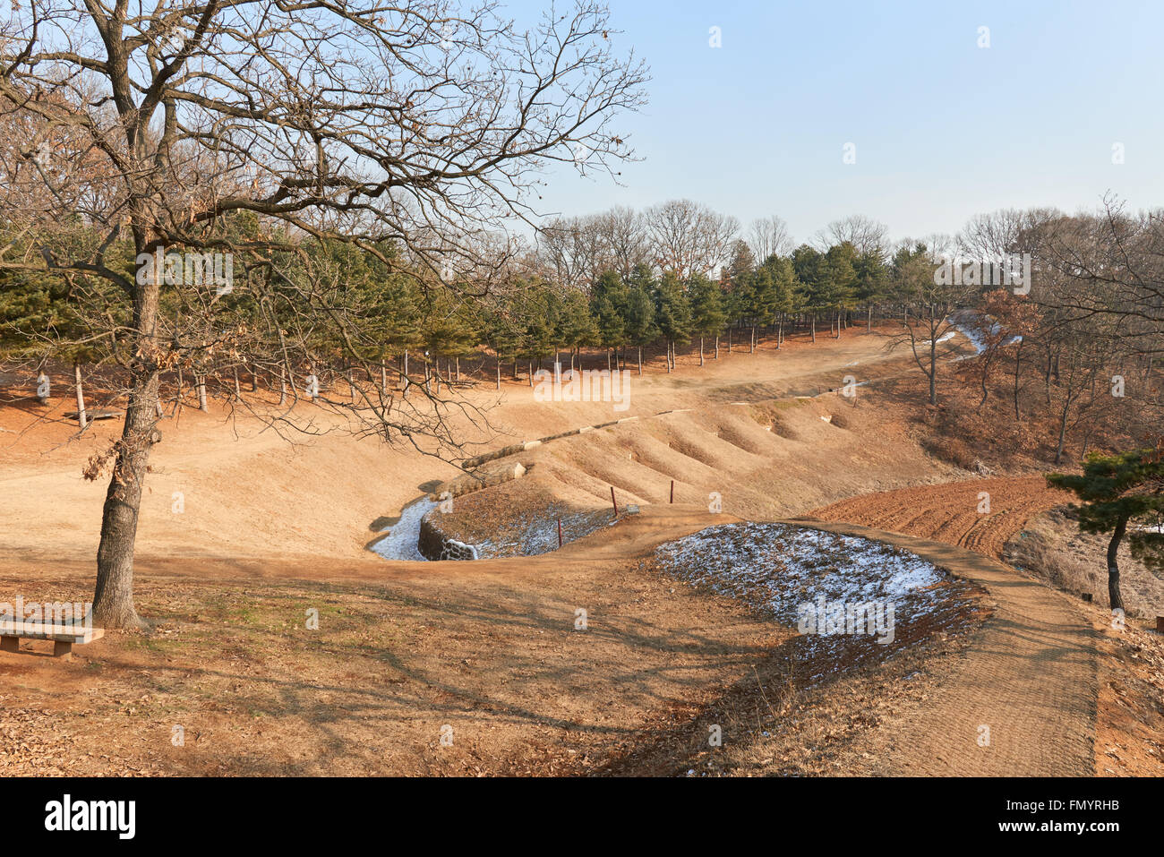 Deokpojin, che era un accampamento militare per Sondolmok di Joseon. Ci sono casemates contro la marina francese e U.S NAVY circa 150 sì Foto Stock