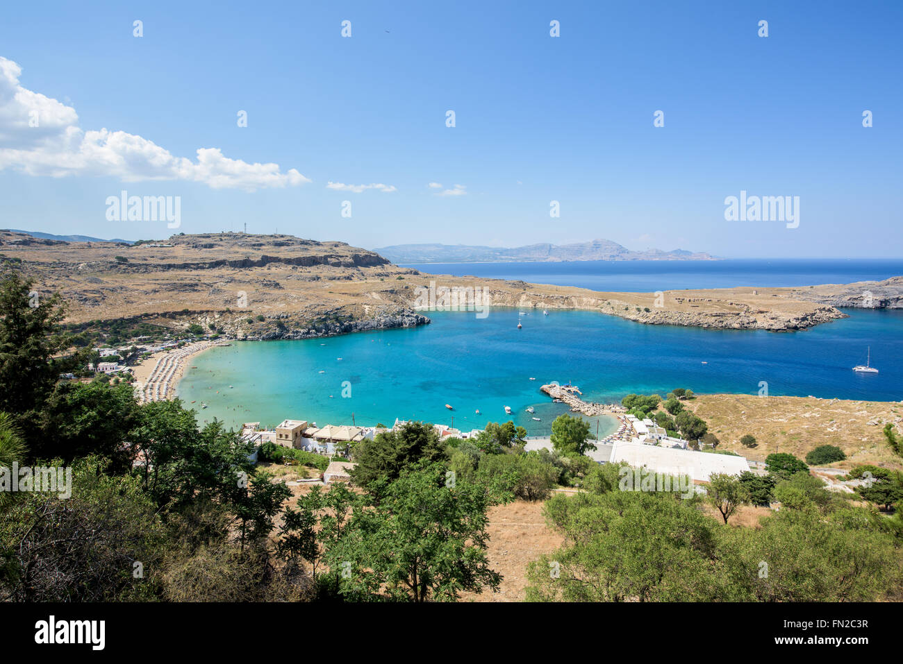 Alloggiamento in una città di Lindos sul isola di Rodi Foto Stock