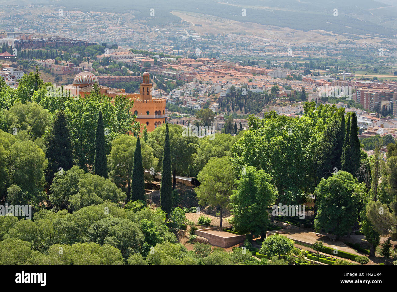 Granada - l'outlook da Alhambra Palace a est. Foto Stock