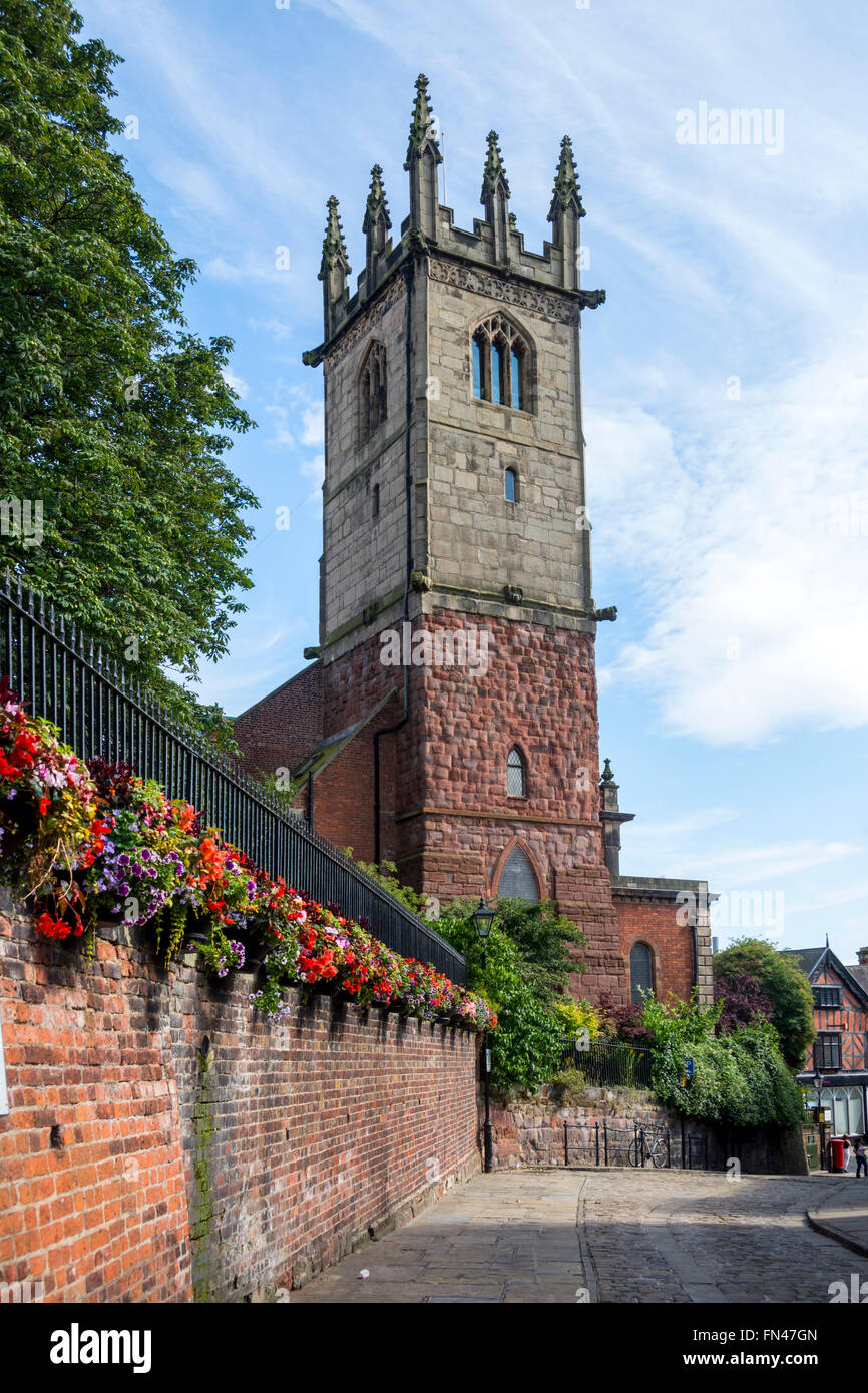 San Julian Chiesa da pesce Street, Shrewsbury, Shropshire, Inghilterra, Regno Unito. Foto Stock