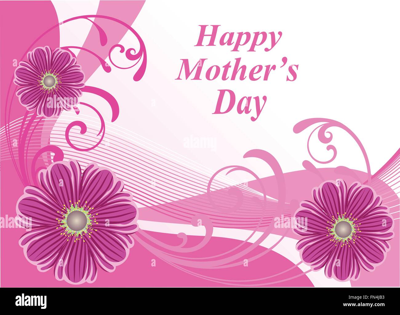 Illustrazione vettoriale di felice festa della mamma card Illustrazione Vettoriale