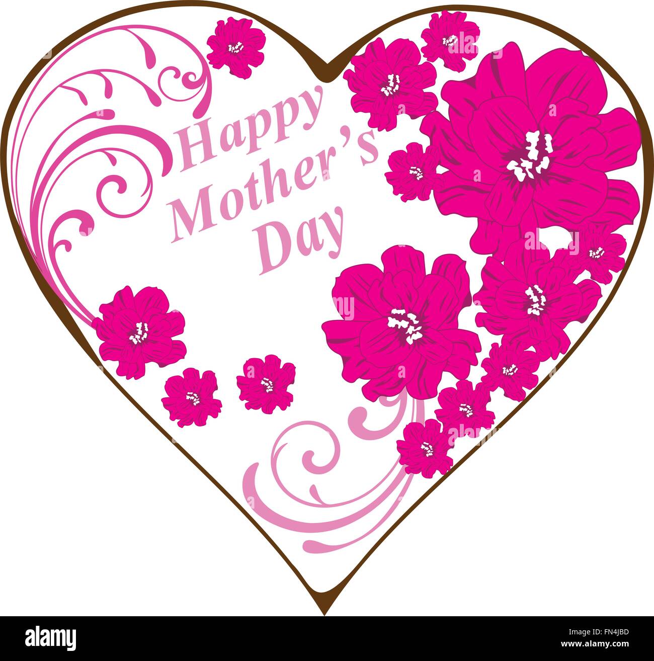 Illustrazione vettoriale di felice festa della mamma card Illustrazione Vettoriale