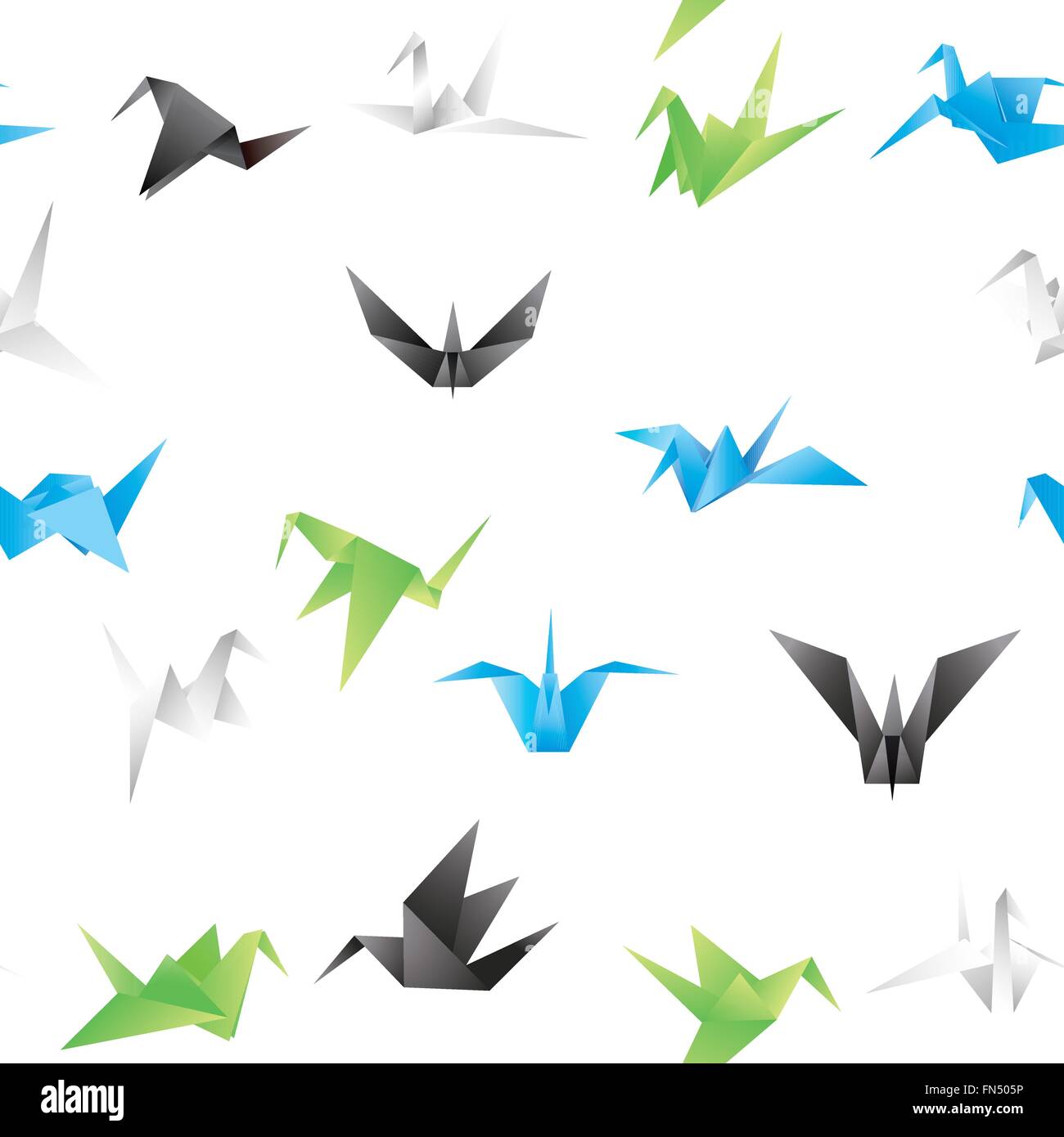 Carta senza soluzione di continuità sullo sfondo di uccelli Illustrazione Vettoriale