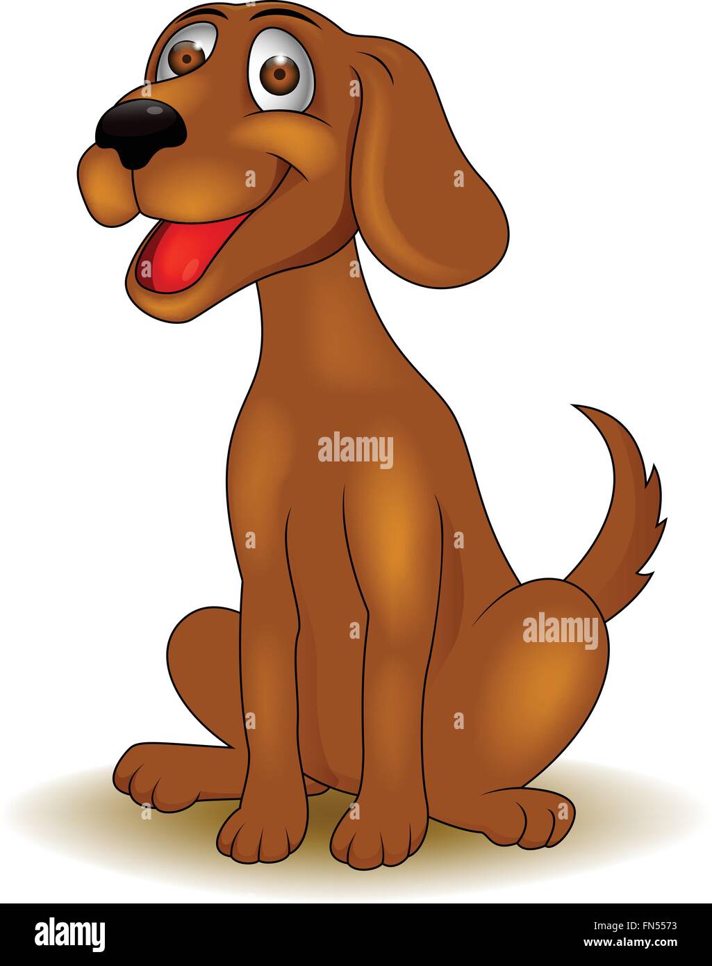 Funny dog cartoon Illustrazione Vettoriale