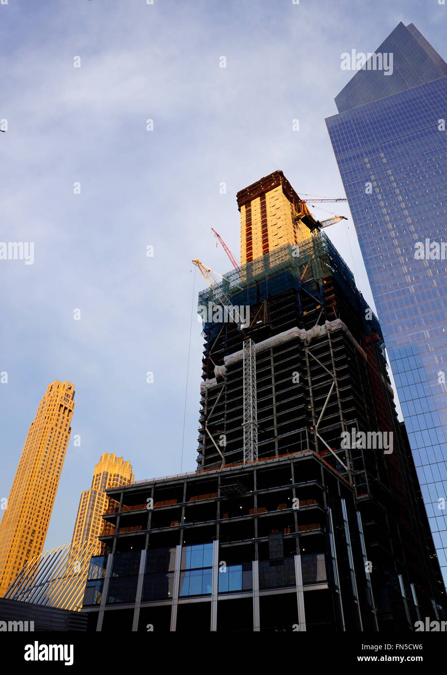 3 World Trade Center in costruzione, New York City, NY, STATI UNITI D'AMERICA Foto Stock