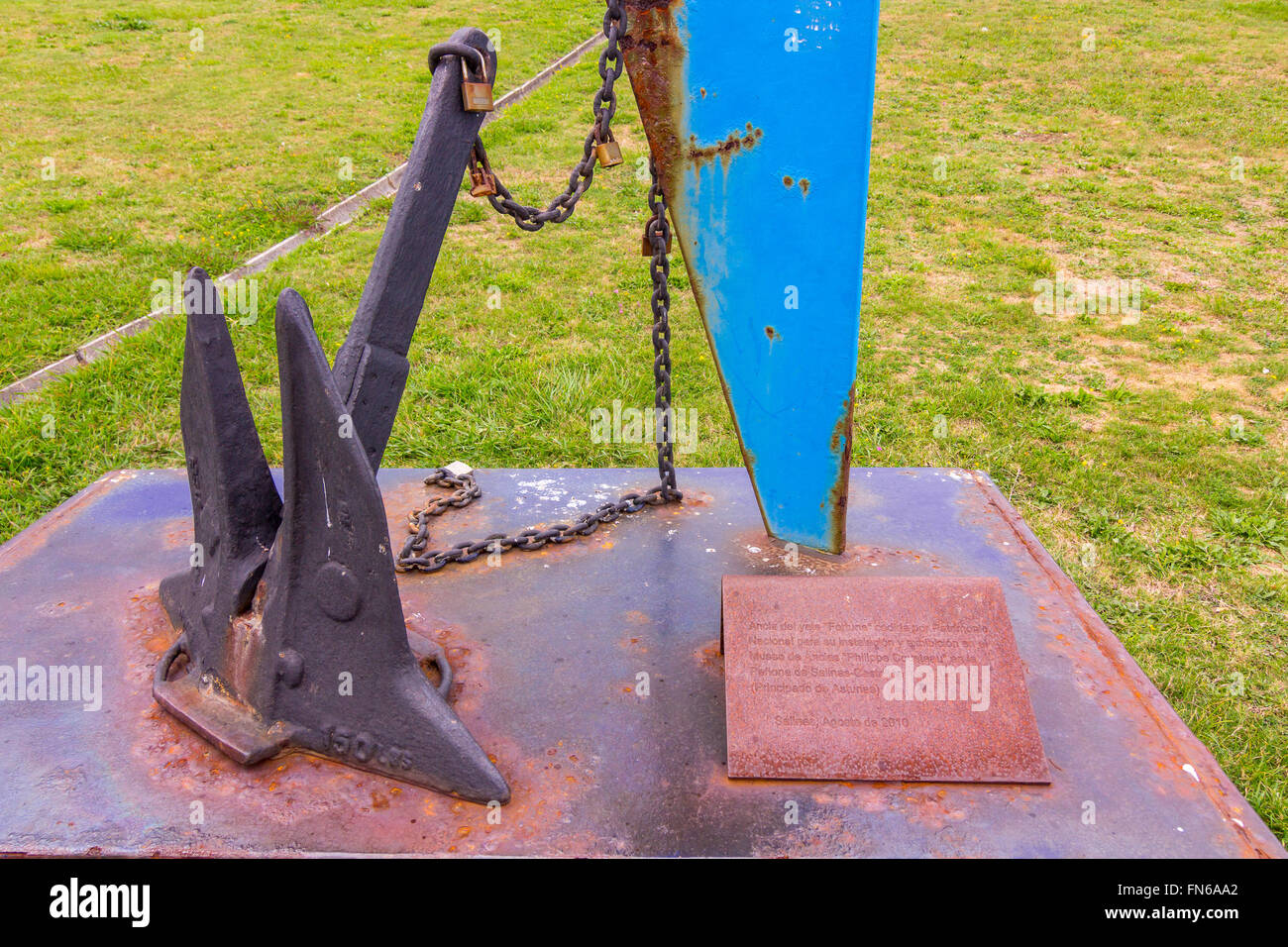 Per fortuna Boat anchor appartiene a Francisco Franco Foto Stock
