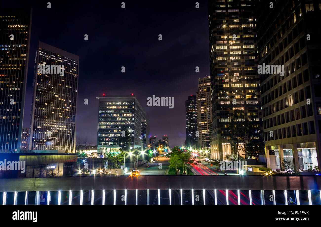 Ponte pedonale, Century City, CA Foto Stock