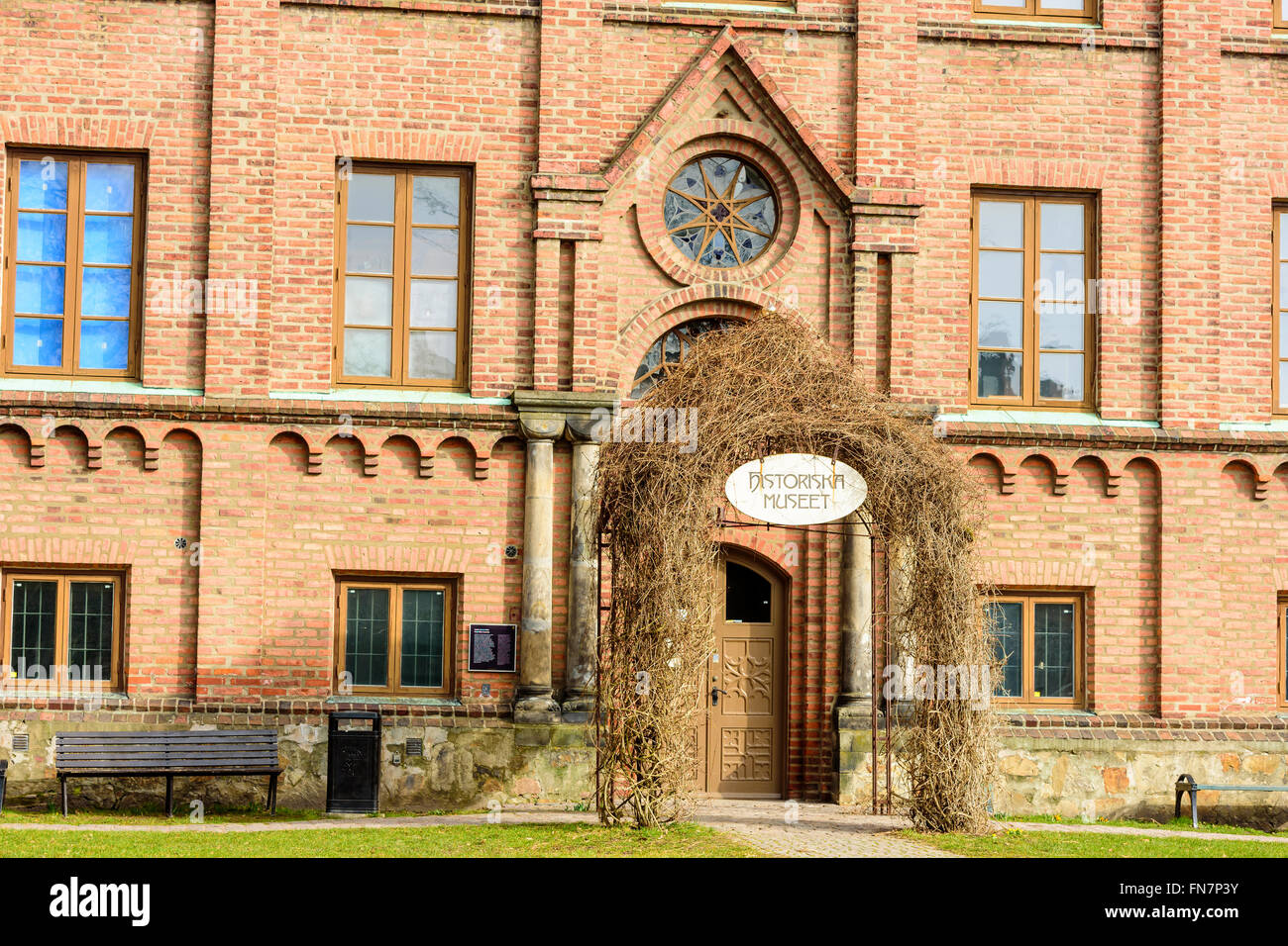Lund, Svezia - 12 Marzo 2016: l'ingresso all'Università di Lund museo storico. Il museo aperto nel 1918, ma la sede, Foto Stock