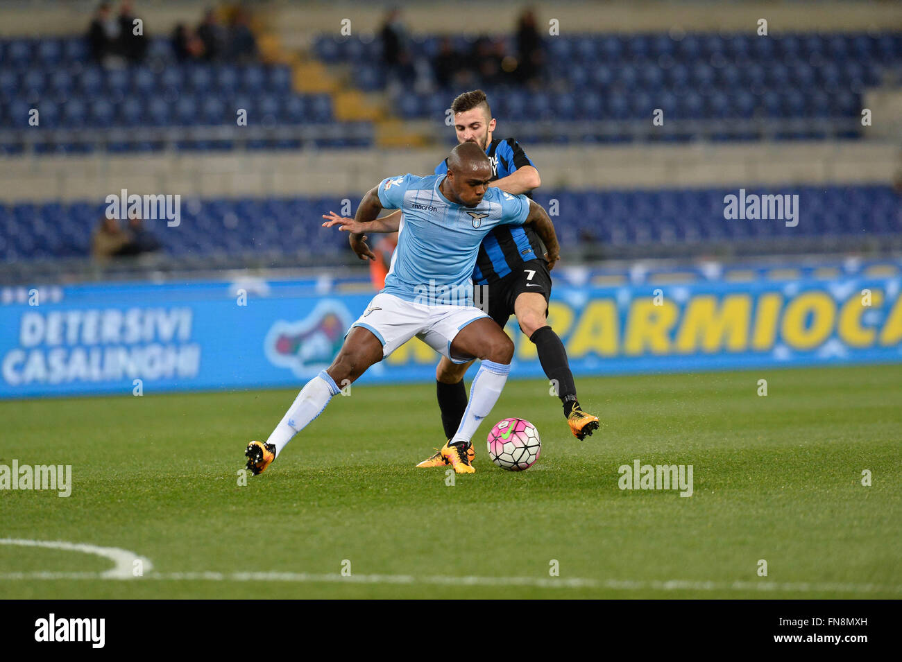 Roma, Italia. 13 Mar, 2016. Marco D'Alessandro durante il campionato italiano di una partita di calcio tra la S.S. Il Lazio e l'A.C. Atalanta nello Stadio Olimpico di Roma, il 13 marzo 2016. Credito: Sylvia di blocco/Alamy Live News Foto Stock