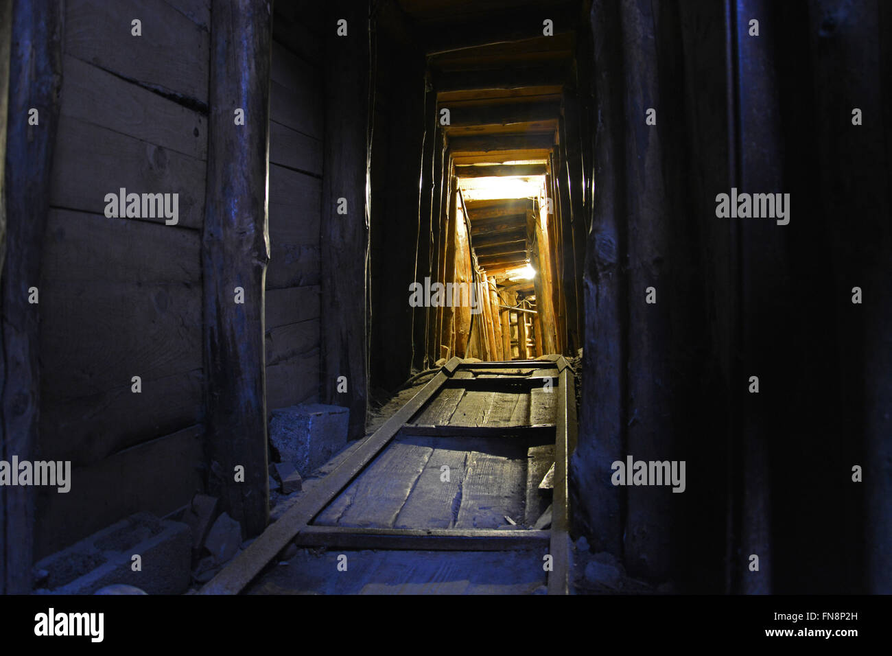 Ingresso del Tunnel della speranza a Sarajevo. Foto Stock