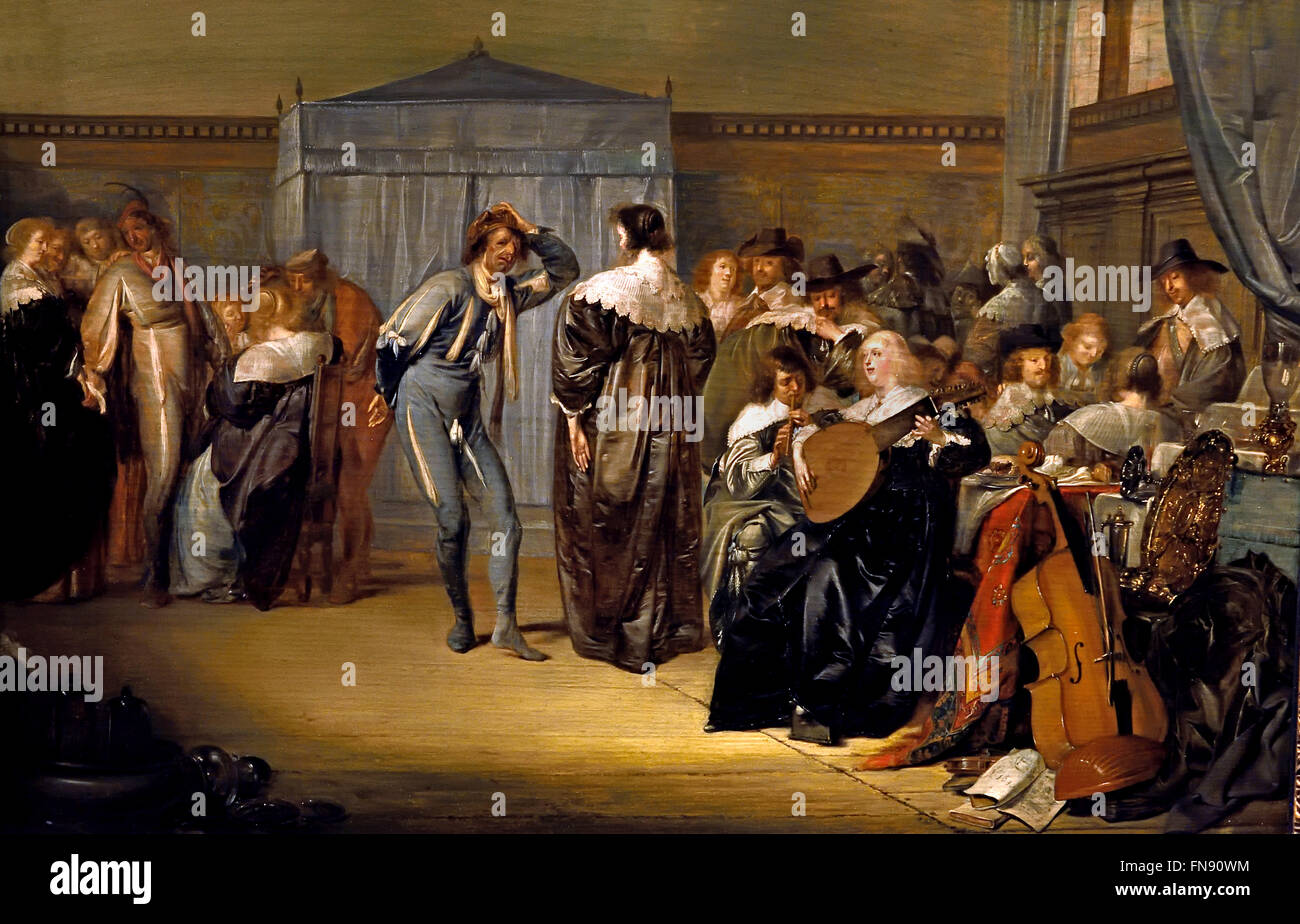 Allegra compagnia con danzatori mascherati 1636 Pieter Codde 1599-1678 olandese Paesi Bassi Foto Stock