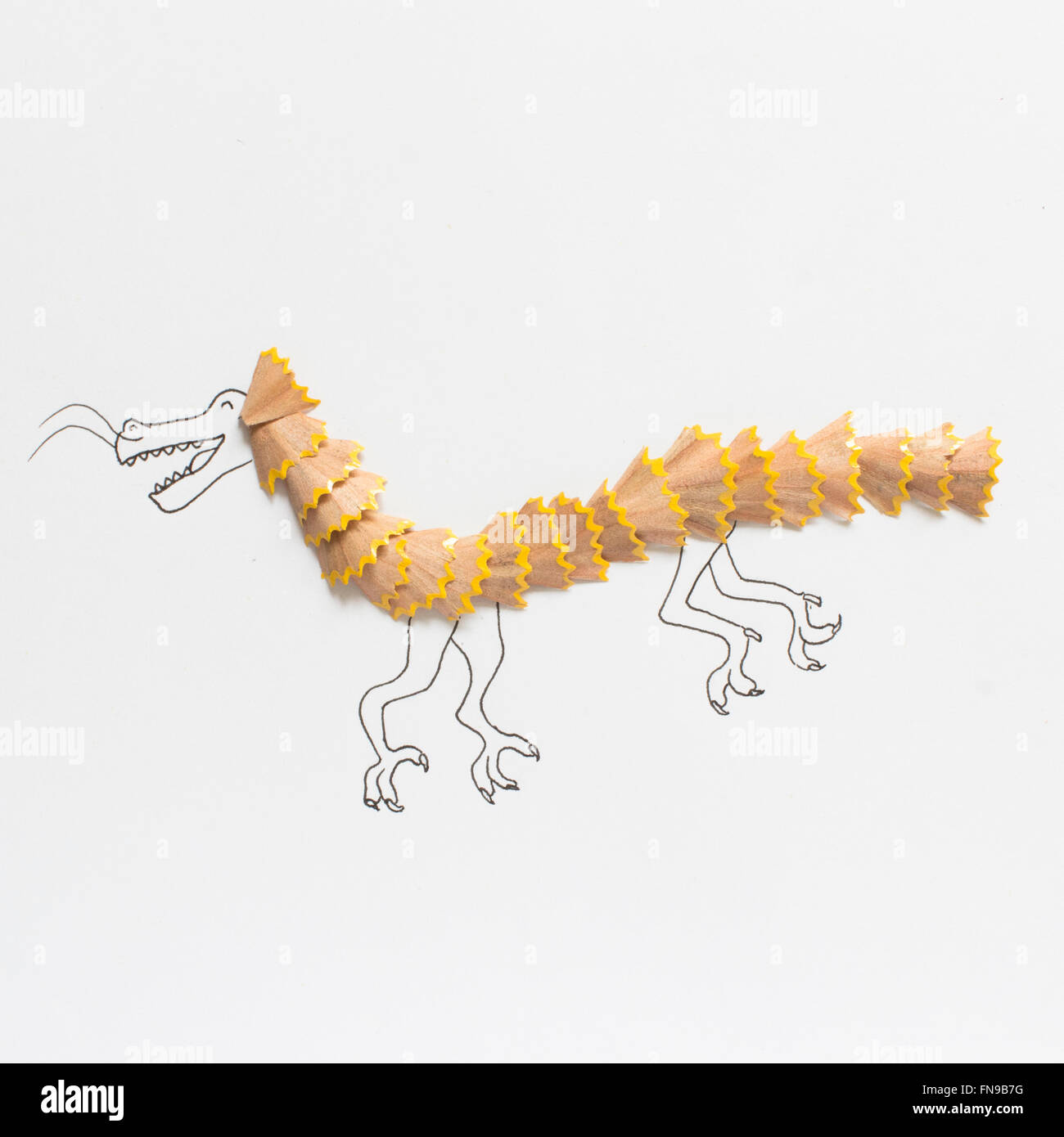 Disegno concettuale di un drago Foto Stock