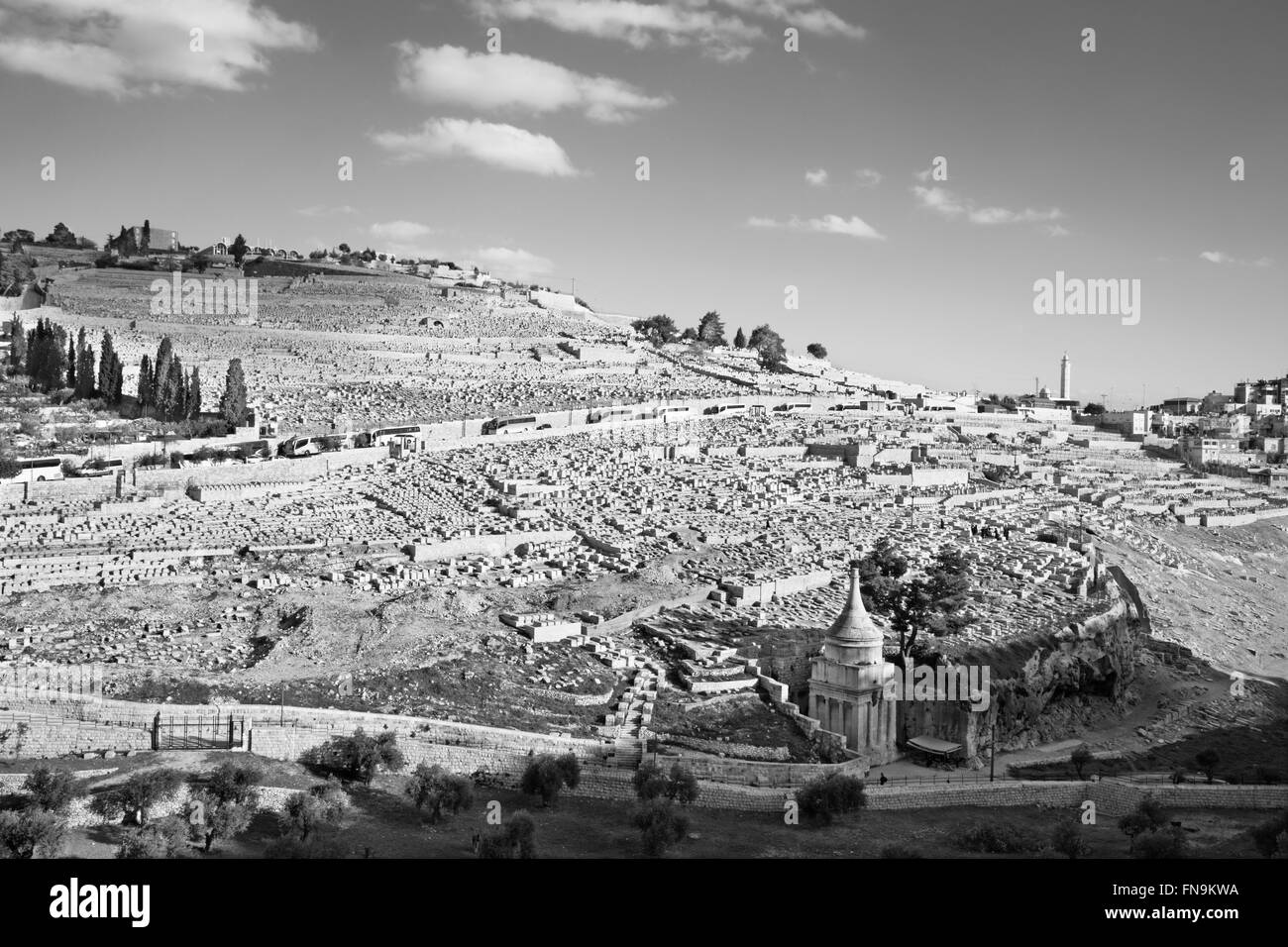 Gerusalemme - Il cimitero ebraico sul Monte degli Ulivi. Foto Stock
