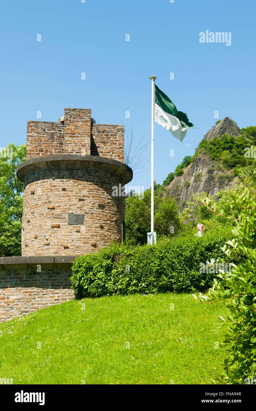 Deutschland, Bad Honnef, Rhöndorf, Ulanendenkmal unterhalb des Drachenfels am Rheinsteig. Ein Denkmal für die im Ersten Weltkrie Foto Stock