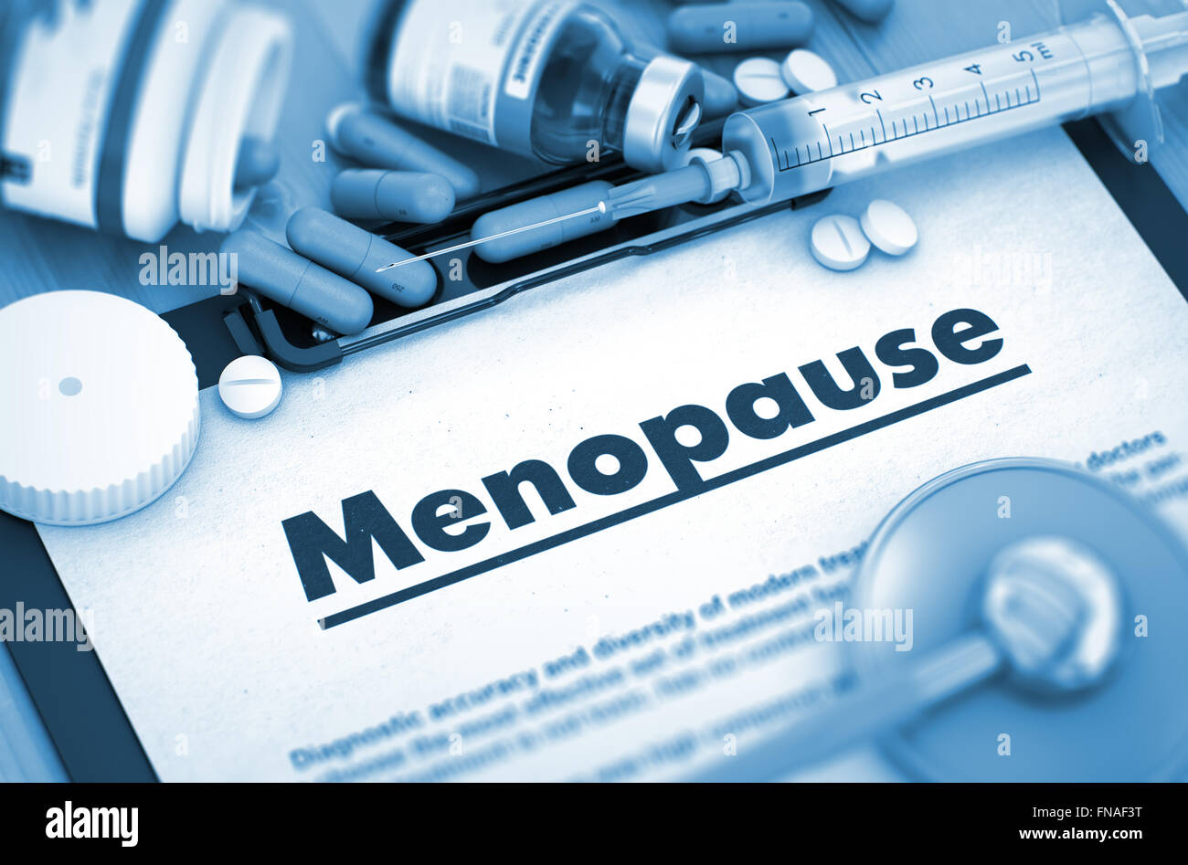 La menopausa. Concetto medico. Foto Stock