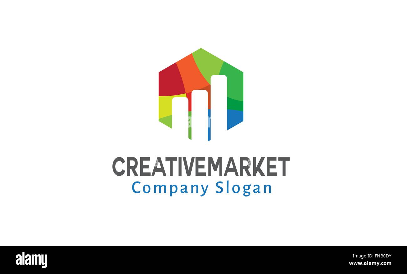 Mercato Creative Design Illustrazione Illustrazione Vettoriale