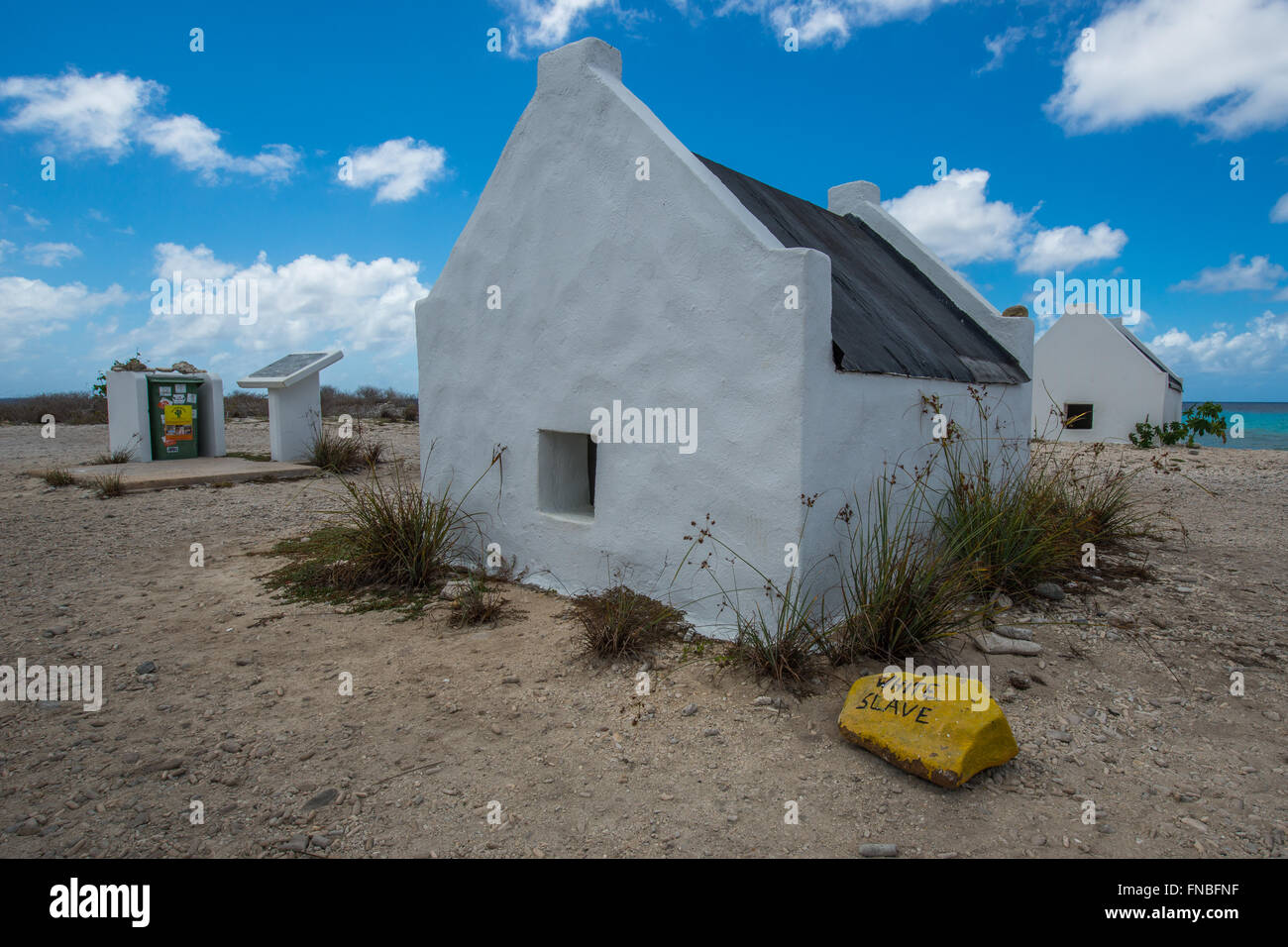 Mezzo secolo schiavo case dei coloni olandesi Foto Stock